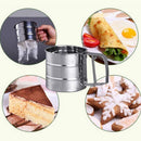1 * Flour Sifter Stainless Steel Manual Sugar Sifter Hand Crank Shaker Sieve Hot