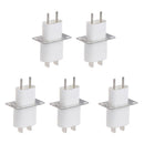5X Electronic Microwave Oven Magnetron Filament 4 Pin Socket Converter White