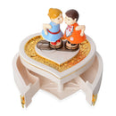 Cute Valentine Kiss Music Box Mirror Jewelry Storage Organizer Gift
