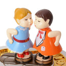 Cute Valentine Kiss Music Box Mirror Jewelry Storage Organizer Gift