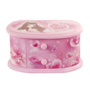 Makeup Mirror Music Box Jewelry Storage Case Cartoon Pink Rotating Ballerina Kid