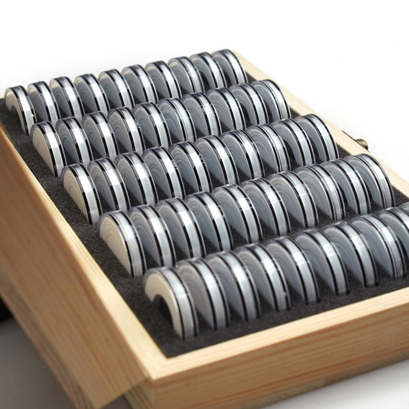 1 set Coin Display Storage Box Case for Collectible Coin With 50 Capsules Hot