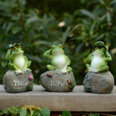 3* Garden Decor Statue Frogs  Outdoor Patio Ornaments Yard Decorations Hot