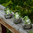 3* Garden Decor Statue Frogs  Outdoor Patio Ornaments Yard Decorations Hot