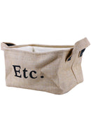 1Pc Storage Box Container Organizer Cotton And Linen Basket Home Desktop Decor
