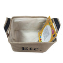 1Pc Storage Box Container Organizer Cotton And Linen Basket Home Desktop Decor
