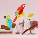 3 x Hanging Honeycomb Parrots Decor Hawaiian Beach Summer Tropical Party New