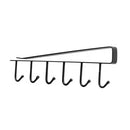 2x Mug Cup Under Shelf Metal Hanger Storage Rack Kitchen Cupboard Holder 6Hooks