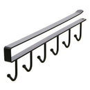 2x Mug Cup Under Shelf Metal Hanger Storage Rack Kitchen Cupboard Holder 6Hooks