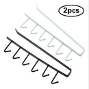 2pcs 6 Hooks Under Shelf Mug Cup Holder Cupboard Kitchen Organiser Hanging Rack