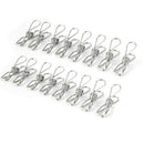 40 x Stainless Steel Clothes Pegs Hanging Clips Pins Laundry Windproof Clamp Hot