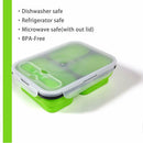 1 * Food Grade Silicone Lunch Box Folding Eco-Friendly Food Container Nice Hot