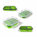 Compartment Microwave Oven Fresh Silicone Lunch Box Portable Food Storage Box