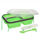 Compartment Microwave Oven Fresh Silicone Lunch Box Portable Food Storage Box