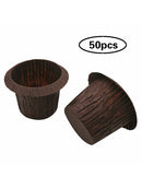 50pcs Brown Paper Cake Cupcake Liner Case Wrapper Muffin Baking Cup Party