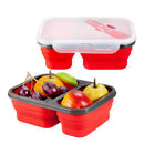 Lunch Box Carrying Microwave Safe Portable Folding Picnic Food-grade Silicone