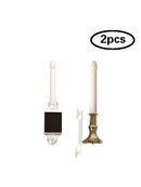 2pcs Candle Shape Solar LED Light Waterproof Outdoor Home Hang Decor Lamp