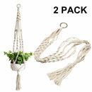 2pc Garden Plant Hanger Macrame Hanging Planter Basket Rope Flower New
