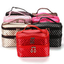 1x Big Polka Dots Makeup Bag Organizer Travel Cosmetic Box Toiletry Bag Case Hot