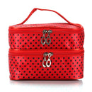 1x Big Polka Dots Makeup Bag Organizer Travel Cosmetic Box Toiletry Bag Case Hot