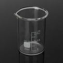 5pcs/set Low Form Glass Beaker 5-100ml Borosilicate Measuring Lab Glassware z x