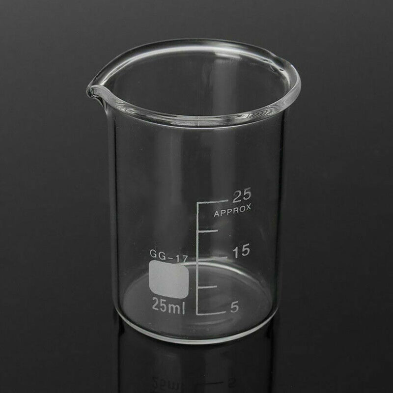 5pcs/set Low Form Glass Beaker 5-100ml Borosilicate Measuring Lab Glassware z x