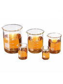 5pcs/set Low Form Glass Beaker 5-100ml Borosilicate Measuring Lab Glassware z x
