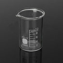 Low Form Beaker 5 10 25 50 100ml Borosilicate Measuring Lab Glassware New Hot