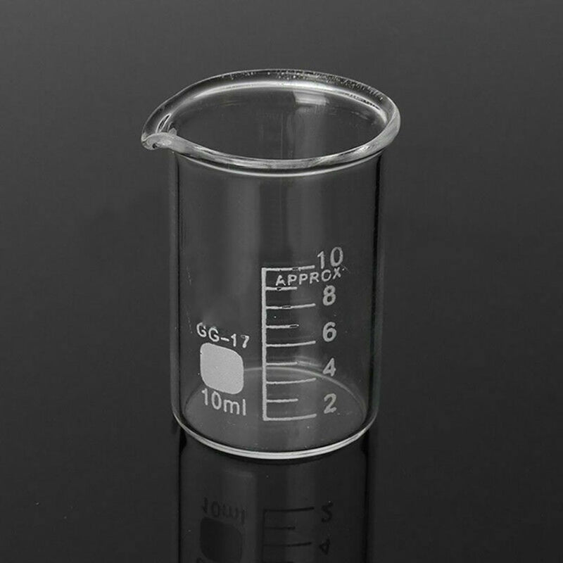 5pcs/set Low Form Glass Beaker 5-100ml Borosilicate Measuring Lab Glassware z x