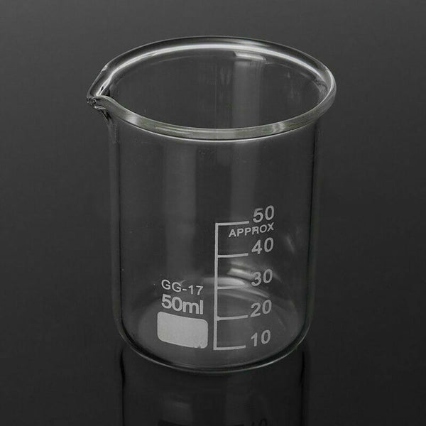5pcs/set Low Form Glass Beaker 5-100ml Borosilicate Measuring Lab Glassware z x