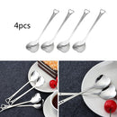 Kitchen Gadget Teaspoon Dinnerware Heart-Shaped Stainless-Steel Fashion 4pcs/Set