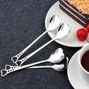 Kitchen Gadget Teaspoon Dinnerware Heart-Shaped Stainless-Steel Fashion 4pcs/Set