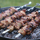 10PCS Stainless Steel Barbecue Skewers BBQ Food Needle Grill Kebab Stick 37CM