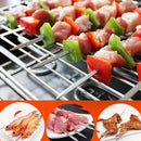 10Pcs Long Stainless Steel Metal Shish Kabob Grilling Barbeque BBQ Skewers
