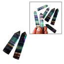 2Pcs/Lot Natural Colorful Fluorite Quartz Crystal Point Hexagonal Wand