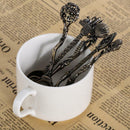 5pcs/set spoon solid color creative coffee spoon stainless steel soup rice spoon