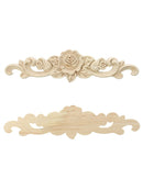 1 x Carving Natural Wood Appliques For Furniture Cabinet Unpainted Wooden  Best