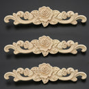 1 x Carving Natural Wood Appliques For Furniture Cabinet Unpainted Wooden  Best