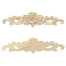 1 x Carving Natural Wood Appliques For Furniture Cabinet Unpainted Wooden  Best