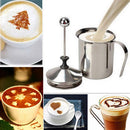 Manual Milk Frother Pump Milk Foamer Handheld Milk Frothing Pitchers Foam Maker