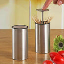 Retractable Automatic Stainless Steel Toothpick Dispenser Holder Box Home Decor