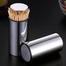 Retractable Automatic Stainless Steel Toothpick Dispenser Holder Box Home Decor