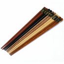 5Pairs Reusable Natural Wood Chinese Chopstick Anti-skid Set Gift Tableware