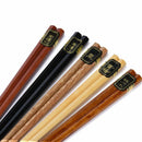 5Pairs Reusable Natural Wood Chinese Chopstick Anti-skid Set Gift Tableware