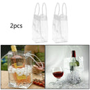 2 X Clear Wine Beer Champagne Bucket Drink Ice Bag Bottle Cooler Foldable Hot