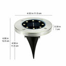 1PCS Solar Powered 8 LED Buried Light Under Ground Lamp Outdoor Path Way Garden