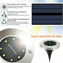 8LED Solar Power Buried Light Under Ground Lamp Outdoor Path Garden Decorate