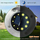 8 LED Solar Powered Disk Lights Buried Under Ground Lamp Outdoor Path New Hot