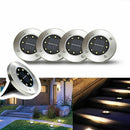 8LED Solar Power Buried Light Under Ground Lamp Outdoor Path Garden Decorate