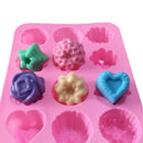 12 Cup Silicone Muffin Pan &Cupcake Baking Pan Non-Stick Dishwasher Microwave